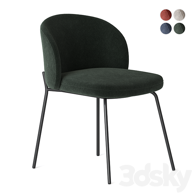 BoConcept Princeton Chair Dining 3ds Max - thumbnail 2