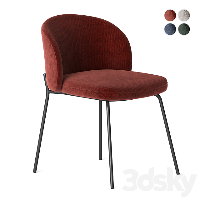 BoConcept Princeton Chair Dining 3ds Max - thumbnail 3