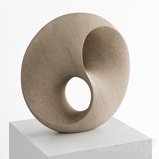 Abstract sculpture. Mobius strip. trifoil knot 3ds Max - thumbnail 3