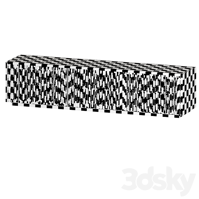 Modern Solid Wood TV Stand NO.06 3ds Max - thumbnail 3