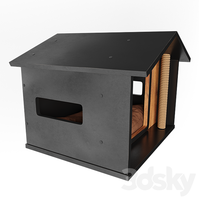 Special Design Cat House with Scratching Rope 3ds Max - thumbnail 2