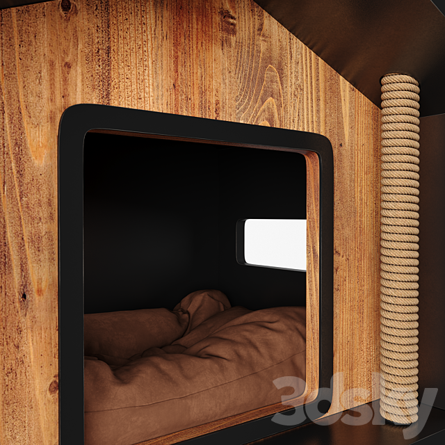 Special Design Cat House with Scratching Rope 3ds Max - thumbnail 3