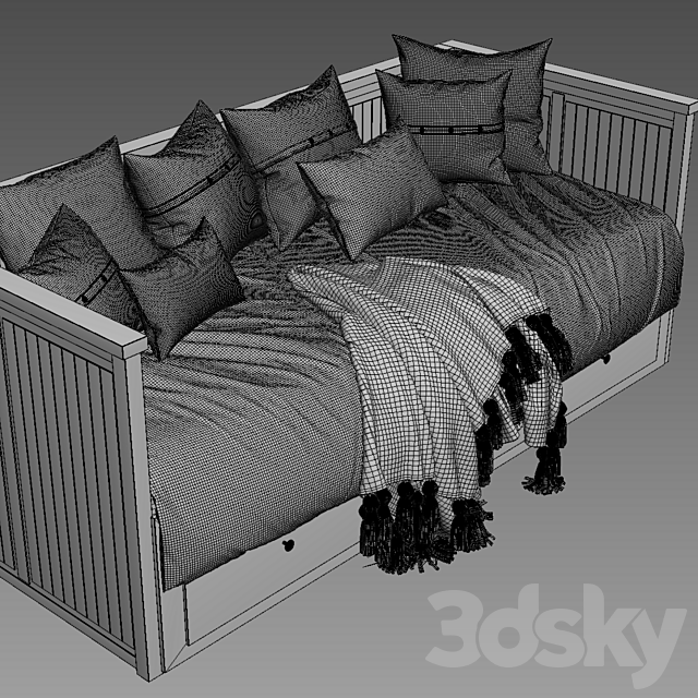Ikea Hemnes 3ds Max - thumbnail 3