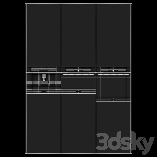 Set of built-in kitchen appliances Gorenje 3ds Max - thumbnail 3