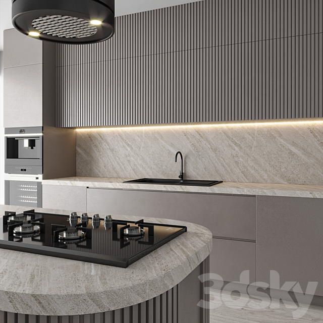 kitchen modern 50 3ds Max - thumbnail 3