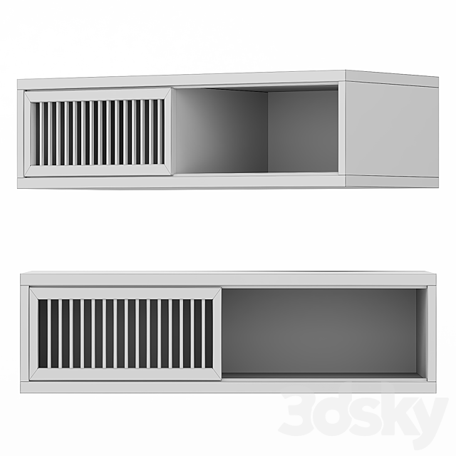 Wall shelf in oak pilpao color oak LA REDOUTE INTERIEURS Art. 4171128 _ GJP437 3ds Max - thumbnail 2