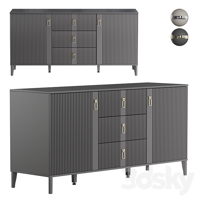 Chest of drawers APOLLO AL 515_F ALLEGRO 3ds Max - thumbnail 3