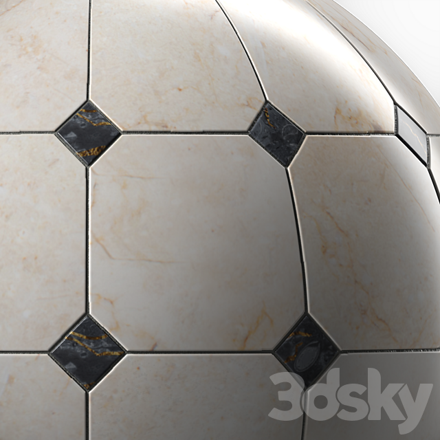 Marble Tile Materials 15- Marble Mixed by Stone – Pbr 4k Seamless 3ds Max - thumbnail 3