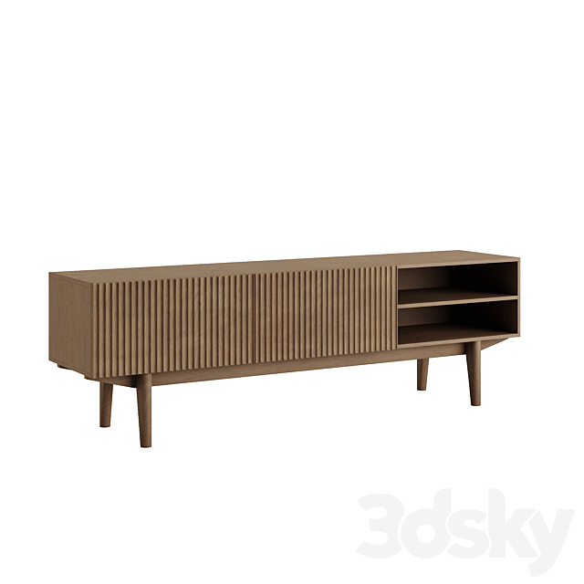 TV stand Kelly brown 3ds Max - thumbnail 2