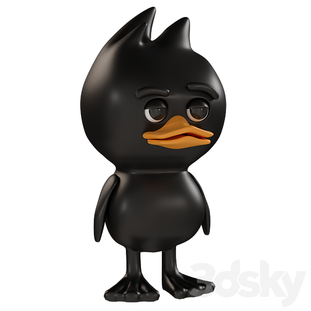 Toy collectible Tud Toy The Ugly Duck in three sizes 3ds Max - thumbnail 2