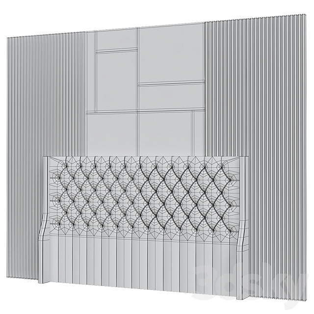 Decorative wall panel 3ds Max - thumbnail 2