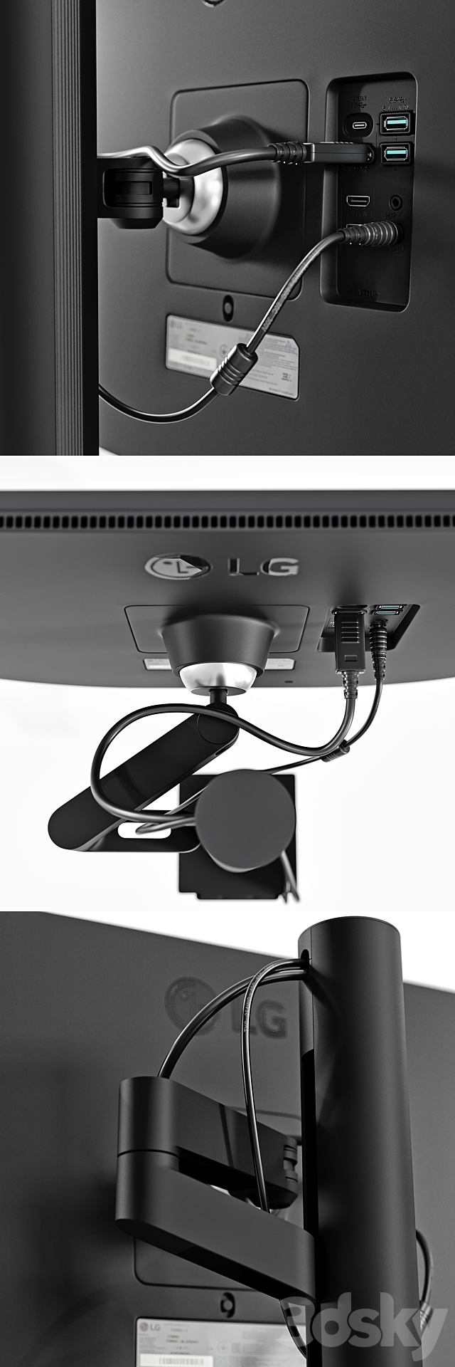 Monitor LG 27GN880-B 3ds Max - thumbnail 2