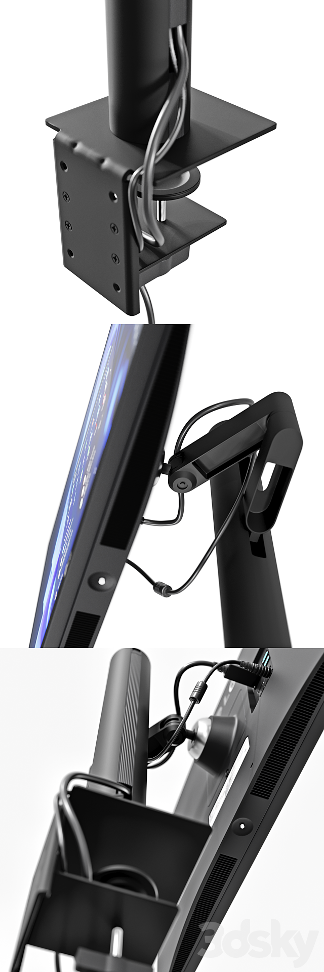 Monitor LG 27GN880-B 3ds Max - thumbnail 3