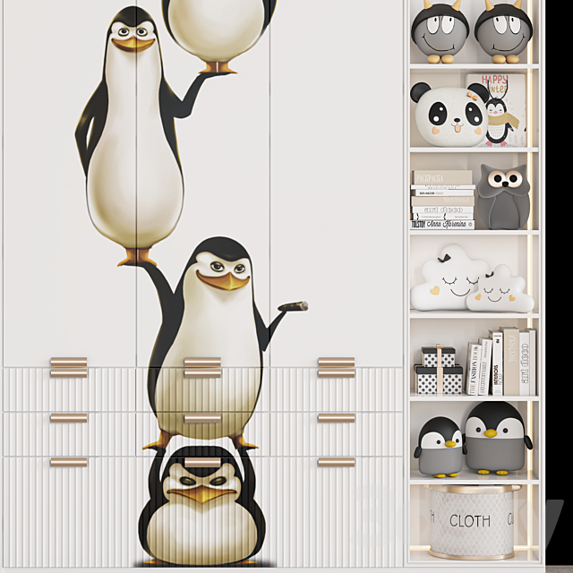 kid wardrobe 130 3ds Max - thumbnail 2