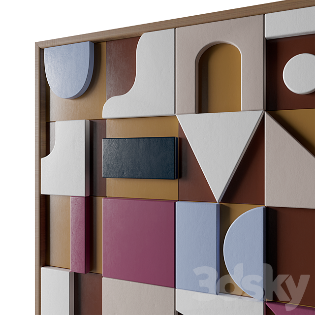 OLKA Mosaic #5 – Sculptural Wall Art 3ds Max - thumbnail 3