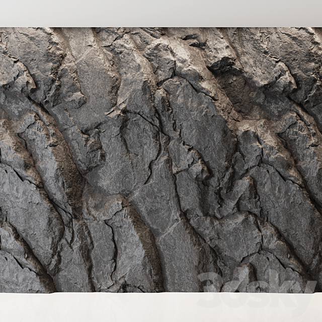 Rock cliff wall №63 3ds Max - thumbnail 2