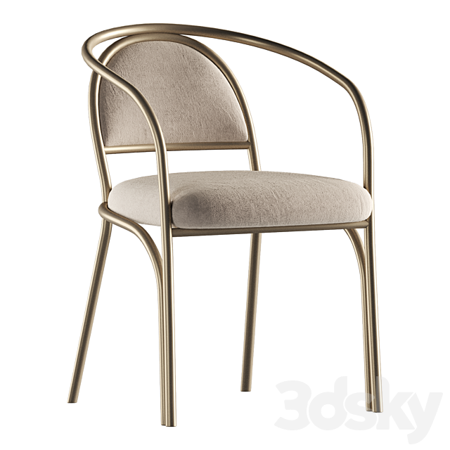 Lindsay dining chair 3ds Max - thumbnail 2