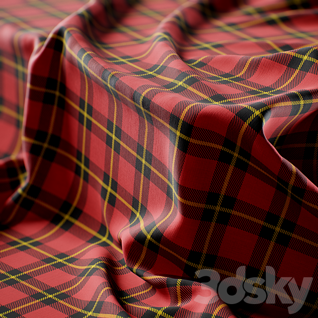 5 Tartan Fabric Texture 2k-vol1-seamless-PBR + SBSAR 3ds Max - thumbnail 3