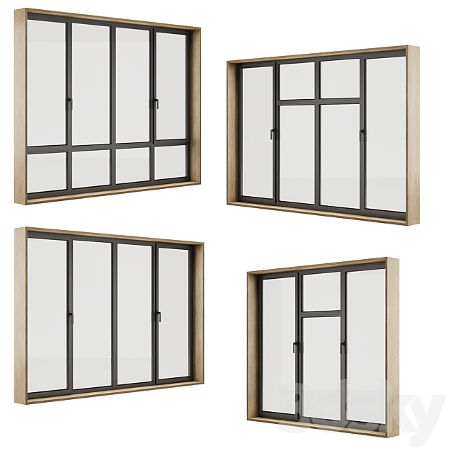 Plastic windows 3ds Max - thumbnail 3