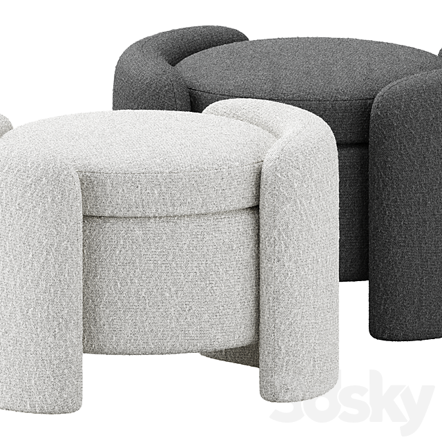 Pouffe Nebula by ENGLISH ELM 3ds Max - thumbnail 3