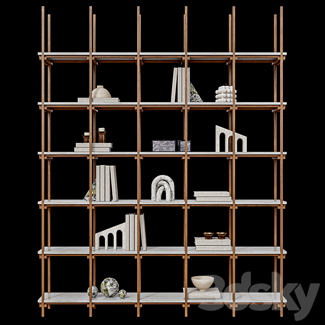 Rack_02 with decor 3ds Max - thumbnail 3