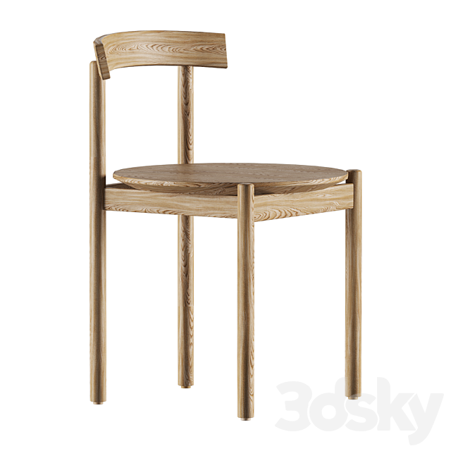 Comma side chair 3ds Max - thumbnail 2