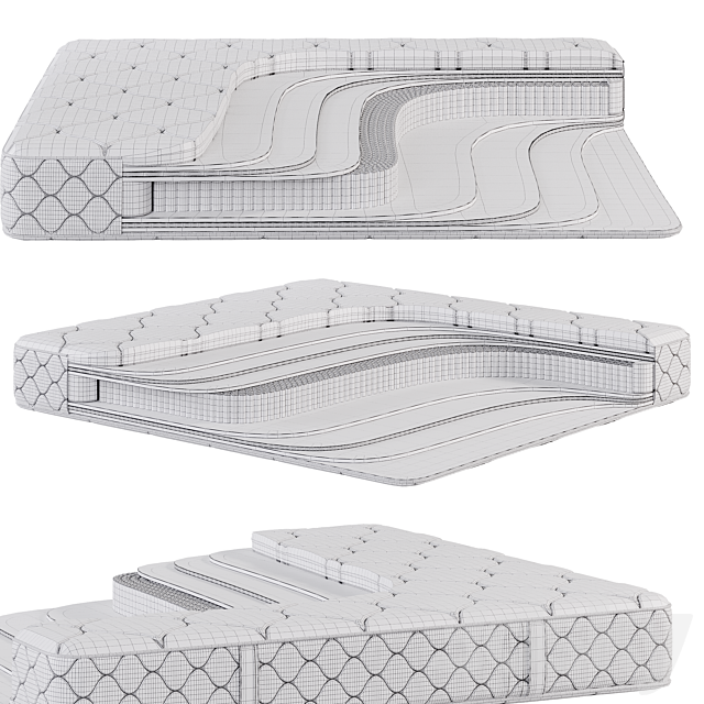 MOON FAMILY COPPER 684 Standart mattress 3ds Max - thumbnail 2