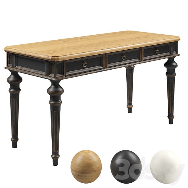Desk Vintage 3ds Max - thumbnail 2