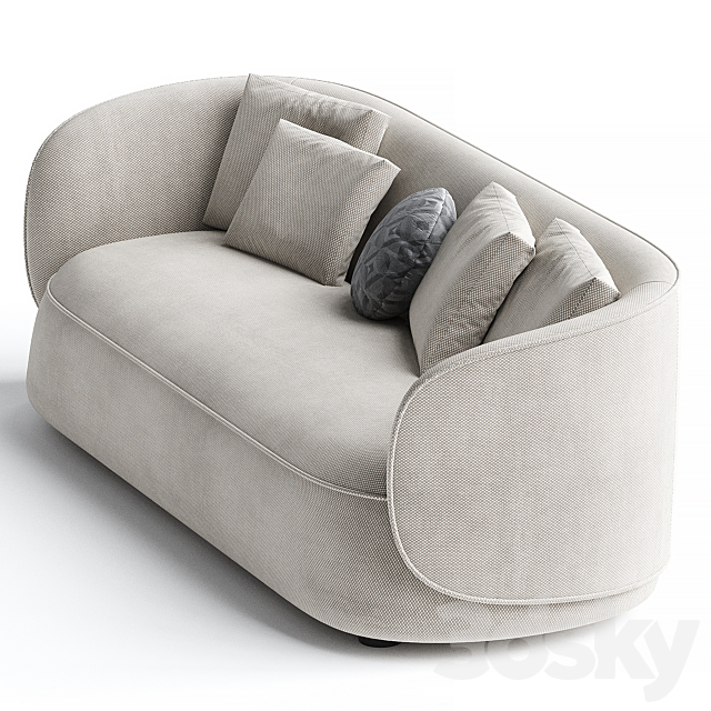 CTS Italian Sofa 3ds Max - thumbnail 2