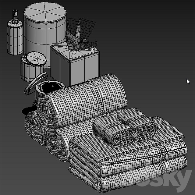 towels 65 3ds Max - thumbnail 3