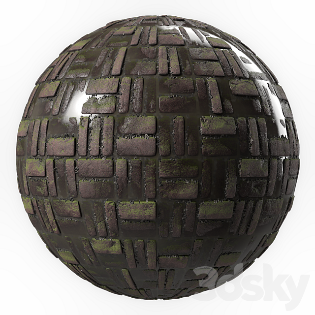 Pavement Materials 29- Slat Stone Paving By Gravel and Mud | Pbr 4k Seamless 3ds Max - thumbnail 2