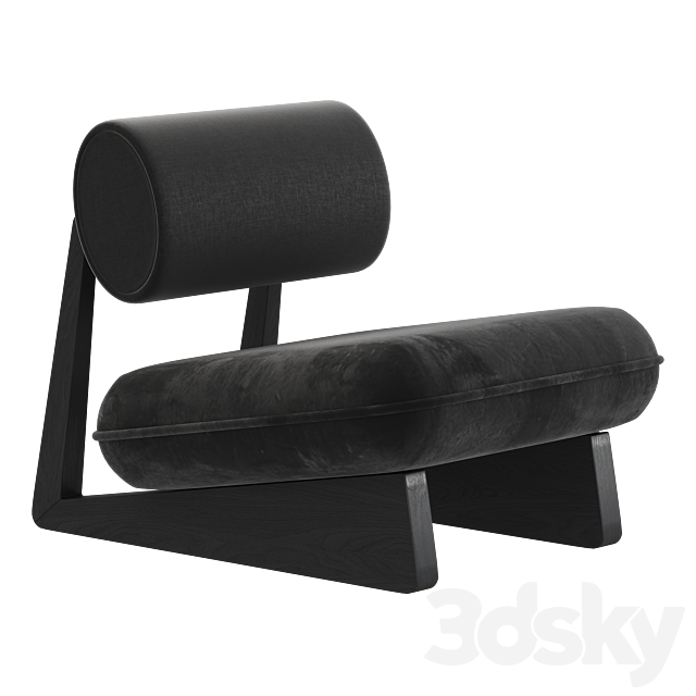 Wabi armchair by NOS furniture 3ds Max - thumbnail 2