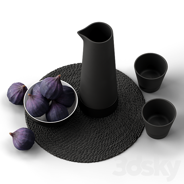 Decorative set 26 Figs and decanter 3ds Max - thumbnail 2