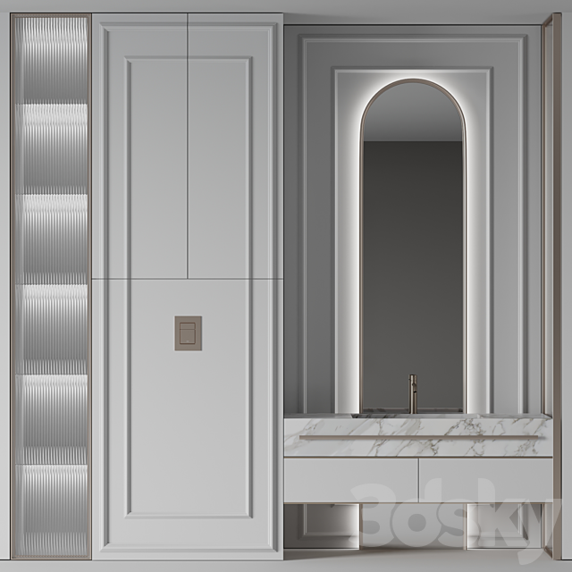 Bathroom furniture №26 3ds Max - thumbnail 2