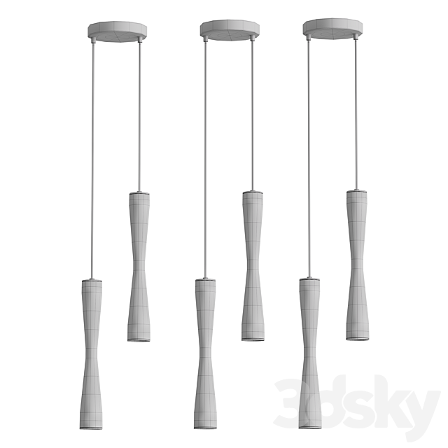 Ready made combination of ORVIN DUO luminaires 3ds Max - thumbnail 2