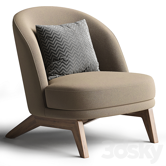 Pyle armchair 3ds Max - thumbnail 2