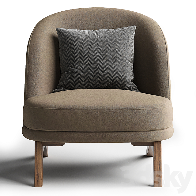 Pyle armchair 3ds Max - thumbnail 3