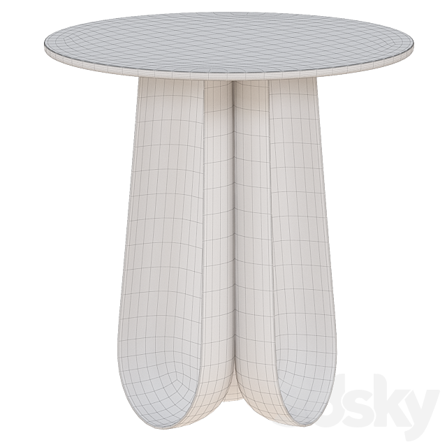 Dress Up Side Table Bronze 3ds Max - thumbnail 2