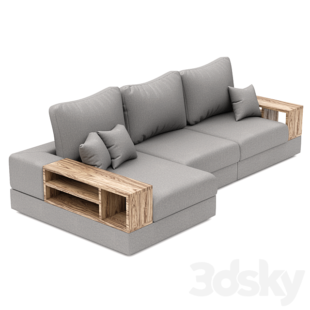 Corner sofa Boss XL 3ds Max - thumbnail 2