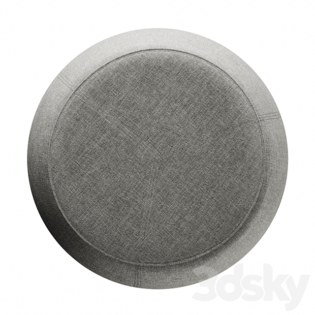 POUF SIT GRAY 3ds Max - thumbnail 2