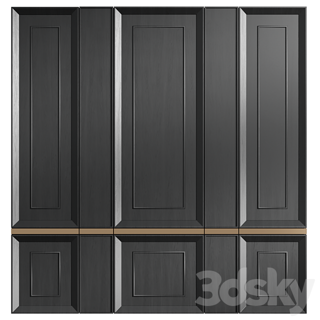 Wall panels 04 | Classic Wall Panels 3ds Max - thumbnail 2