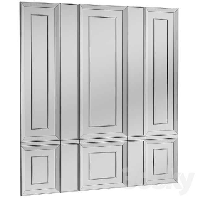 Wall panels 04 | Classic Wall Panels 3ds Max - thumbnail 3