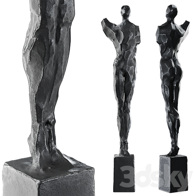 Sculpture Frank Arnold _ Painted Man 02 3ds Max - thumbnail 2