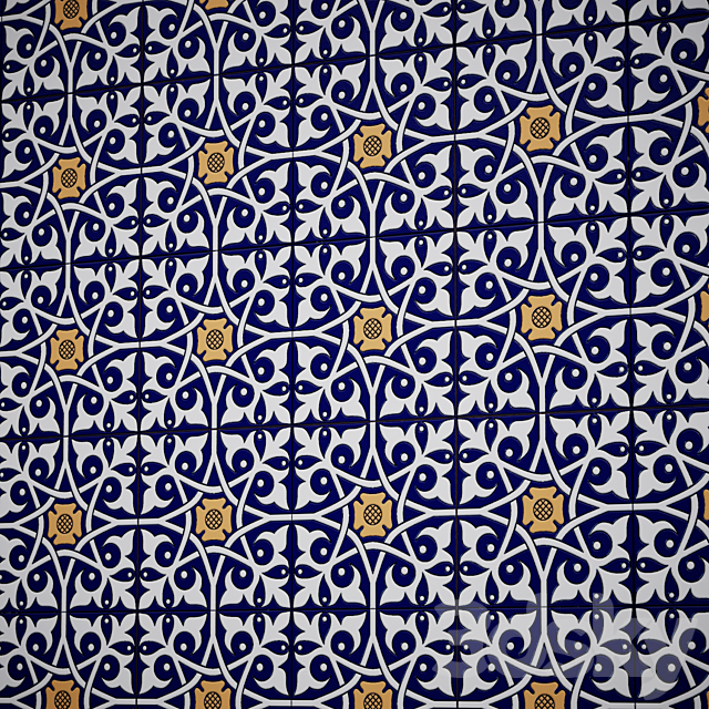 Patterned Tile 4k – Seamless 3ds Max - thumbnail 2