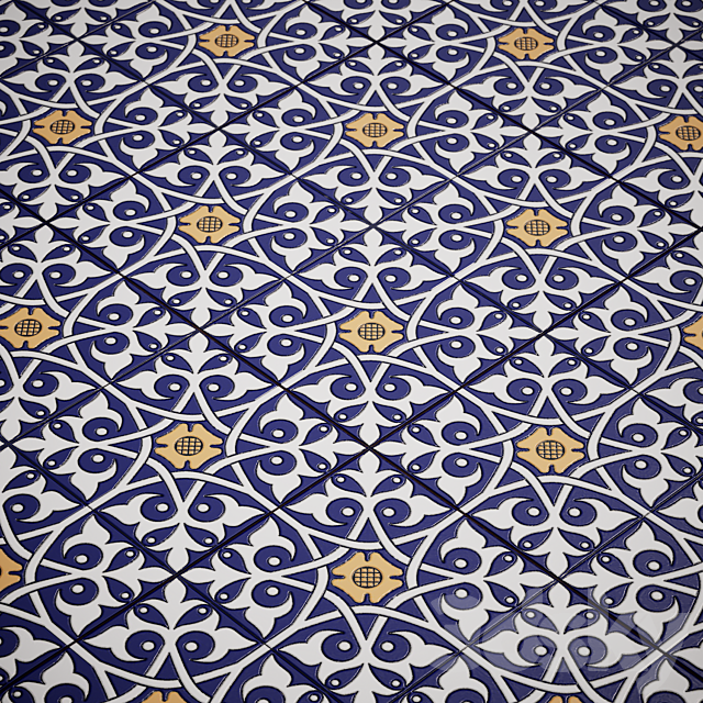 Patterned Tile 4k – Seamless 3ds Max - thumbnail 3
