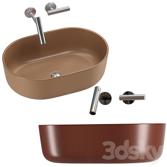 FALPER COUNTERTOP basins set 3ds Max - thumbnail 3