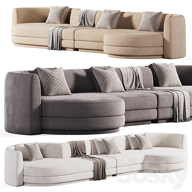 UBE sofa Christophe 3ds Max - thumbnail 2