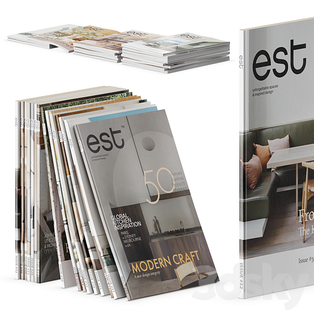 EST Architecture And Design Magazines Set 3ds Max - thumbnail 3