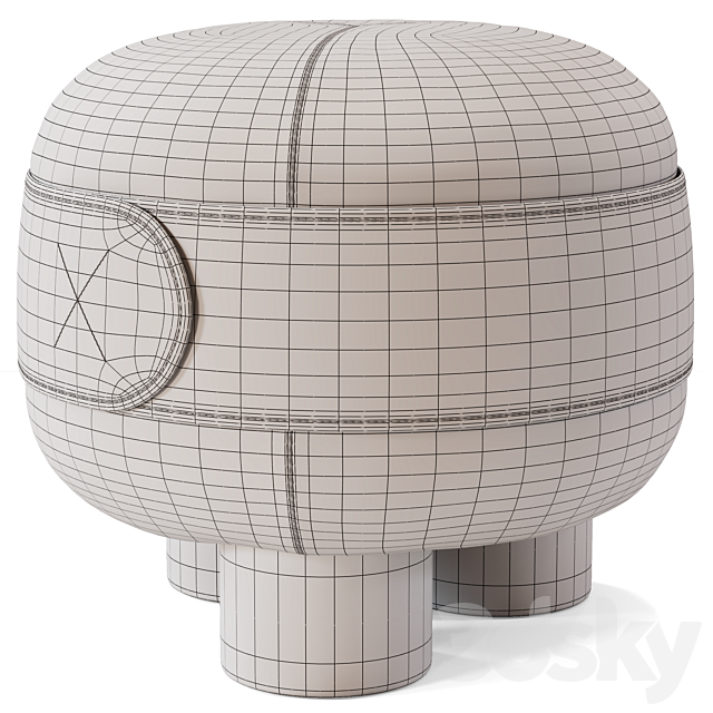 Pouffe Spesso 3ds Max - thumbnail 3