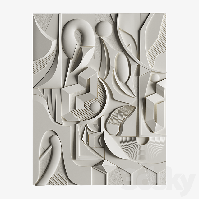 Decorative wall panel_Devil’s Purse 3ds Max - thumbnail 2